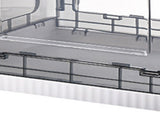 Storage Box Side Doors Clear Large Capacity Container with Wheel for Home Office Tea White 3 Door V1294-YM0716-3117220173811