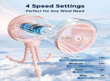 Portable Misting Stroller Fan with 4 Speeds & 360&deg Adjustable Tripod, Quiet Rechargeable Baby Fan V1107-CS-MNBZYFSF