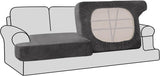 Stretch Velvet 2 Piece T Chion Sofa Slipcovers Individually Fitting Chion Covers for 2 Chion Couch V1258-DP02-F-649