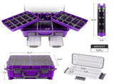 Upgraded Large Capacity Waterproof Floating Tackle Box with Rod Holder, Airtight Organizer with V1107-CS-OLGPFGG6