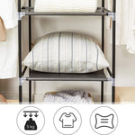 SONGMICS Folding Wardrobe Fabric Cabinet with 2 Clothes Rails Black V227-8498402109730