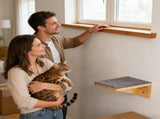 Set of 2 Cat Wall Shelves, Wooden Climbing Steps for Wall Mount, Ideal for Living Room and V1237-ZY-924-093