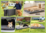 i.Pet Dog Bed Large Water-resistant Egg Crate Foam Orthopedic Pet Mat Grey DBED-PAD-L-GY