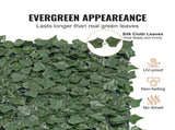 Ivy Privacy Fence, 59 x 158in Artificial Green Wall Screen, Greenery Ivy Fence w/ Mesh Cloth Backing V952-WLSRZZWQ1J59PISG2V0