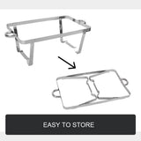 9L Chafing Dish Set Buffet Pan Bain Marie Bow Stainless Steel Food Warmer V201-BRO1-AU