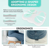 Memory Foam Lumbar Back Support Cushion Seat Set V915-(MB0001+MB0002)