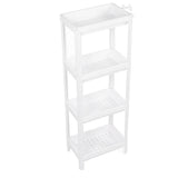 Bathroom Tower Shelf Plastic Freestanding Storage Rack Organizer Multifunctional Shelving Unit for V1294-YM0706-3112230061613