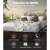 Artiss Bed Frame Metal Bed Frame Bed Base OSLO - Queen MBED-C-OSLO-Q-BK