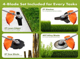 Dynamic Power 43cc Petrol Whipper Snipper Brush Cutter 4 Blade V274-GN-BC4300-2-8-40