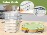 Glass Soup Containers with lids 4 Cup, 32 oz Glass Containers, Tall Borosilicate Glass Food V1258-DP02-C-41