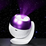 24 Pattern Star Projector Night Light with White Noise and Type C Power - White V1263-JX-8070-2