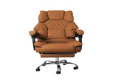 Levede Gaming Chair Office Computer Brown Footrest OF1037-BR