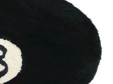 Living Room Flocked Carpet Anti Slip Sofa Table Floor Mat Dirt Resistant Bedroom Bedside Pad Black V1294-YM0512-3117220255611