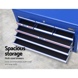 Giantz 10 Drawer Tool Box Cabinet Chest Toolbox Storage Garage Organiser Blue TB-10DR-CHEST-BL