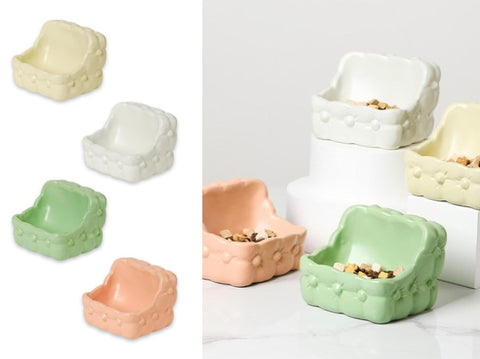 bulk 16 Pet Sofa Shaped Bowl 4 Asst 15x4cm V637-PET38806