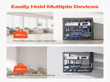 12U Open Frame Network Rack, 585 mm Depth, Wall Mounted or Floor Standing Server Rack, Heavy Duty 4 V952-KFSJJHS12UW2JXGBZ001V0