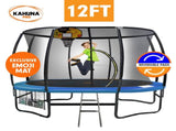 Kahuna Pro 12 ft Trampoline with Mat, Reversible Pad, Basketball Set TRA-KEM-12-OB-BB