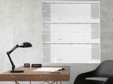 Vertical Dry Erase Wall Calendar Board with Clear Display, Monthly Planner for Office and Home V1369-AZ3-W-14360