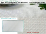 Invitation Prestige Cotton Rich Jacquard Off White Table Cloth 220 x 220 cm V442-GNA-TABLEC-24PRESTIGE220CM-OFFWHITE-SQ