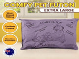 Aussie Made Extra Large Comfy Pet Futon Dog 122cm Wool Blend - Dusk D0187