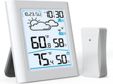 Wireless Indoor Outdoor Weather Station With Remote Sensor, Large Backlit LCD Thermometer V1237-ZY-807-299