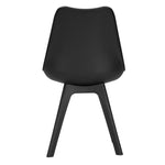 Artiss Dining Chairs Set of 4 Leather Plastic DSW Replica Black BA-BB-DSW-55Y-BKX4