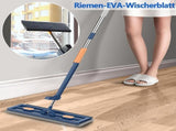 Large Flat Mop with 360&deg Rotatable Wringing Function, Microfiber Pads for Hardwood Blue 2 rags V1237-ZY-203-1790