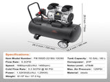 Air Compressor Compact Portable Oil Free Compressor 60L 90 PSI V952-WYWSKYJ60L14J9EI6V3