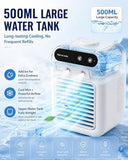 Portable Air Conditioners, Personal Cooling Fan with Humidifier, Rechargeable Mini Air Cooler for V1107-723-79509