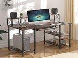 Levede Office Gaming Computer Desk Brown DH1054-BR