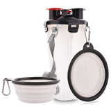Dog Travel Water Bottle Collapsible Bowls, 2 in 1 Pet Food Container with Collapse Bowls, Outdoor V1370-AZ4-07368