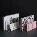 Magazine Rack Desktop Magazine Rack Desk Magazine Rack 3-Layer Iron Book Magazine File Storage Rack V1370-AZ4-06627