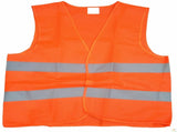 10x Hi Vis Safety VEST Reflective Tape Workwear Orange ONE SIZE Night & Day BULK V563-HIVISVEST-ORANGE-10PK