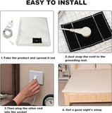 Bed Earthing Sheet Grounding Sheet Mat Large Bed Sheet Flat Sheet W/AU Plug193x203cm V201-W12918153