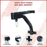 Heavy Duty Punch Bag Wall Bracket Steel Boxing Bag Holder for Home Gym V63-818933