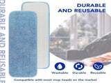10 Pack Microfiber Mop Pads Replacement, Wet and Dry Mop Head Refills for Floor Cleaning, Compatible V1237-ZY00B0BDKHPYMH