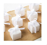 100 Pack of White 5x5x8cm Square Cube Card Gift Box - Folding Packaging Small rectangle/square Boxes V382-100WHBXCUBE5X5X8