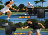 Grey and Black T700 Carbon Fiber Pickleball Paddle Set - 16mm Textured Matte Finish with Oxford V888-ELOSUNG47350