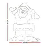 1M Christmas Lights 248 LED Santa Motif Light Decorations Jingle Jollys XMAS-MOT-D-SANTA-RED