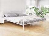 Artiss Bed Frame Queen Size Metal Bed Frame GROA MBED-C-GROA-Q-WH-AB