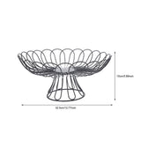 Black Metal Wire Basket for Kitchen Storage, Fruit Holder, Home Organization Container for Pantry V1370-AZ4-14773