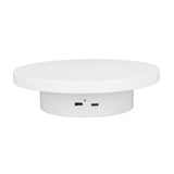 White Automatic 360&deg Rotating Display Turntable 3KG Load Bearing Electric Display Turntable Stand V1294-YM0703-3117230078812