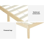 Artiss Bed Frame Single Size Wooden Base Mattress Platform Timber Pine BRUNO WBED-BRUNO-S-WD