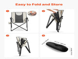 Folding Camping Chair, 3 Reclining Positions, Outdoor High Back Camping Chair, 260lbs Weight V952-PTTYGBTYRDXHFQV64002V0