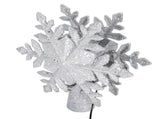 Christmas Tree Topper Projector Light LED Rotating Snowflake Projection Lamp Decoration SilverUS V1294-YM0901-3119200143111
