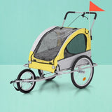 i.Pet Pet Bike Trailer Dog Stroller Pram Bicycle Large Travel Cycling Foldable PET-STROLLER-TR-3WL-M-GR