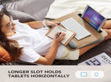 Portable Lap Desk for Students, Remote Workers & Readers Laptop Table with Wrist Rest, Storage V1107-CS-XSDNZ