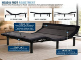 Therapedic Kinetic Advance Adjustable Double Bed Base with Head Tilt ADJ-BED-KAD-DB
