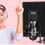 5-Panel Microphone Isolation Shield Studio Mic Sound Absorbing Foam V1263-JX-6980
