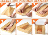 Bread Bag - Kraft paper with transparent window - 23.5*12*5 cm Small baking bag - Suitable for V1188-ZXY-117-0054